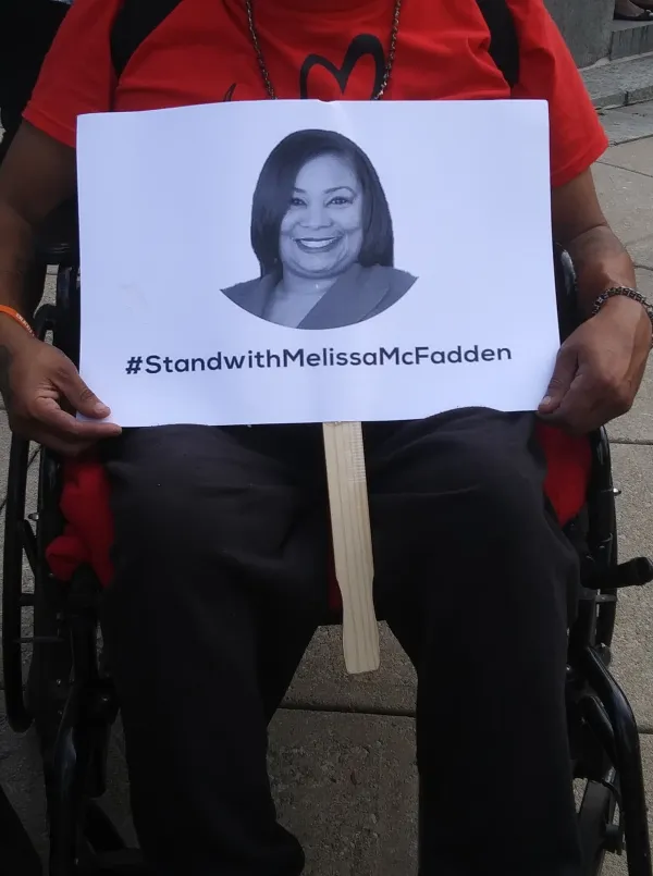 SIgn from protest