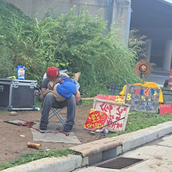Unhoused person