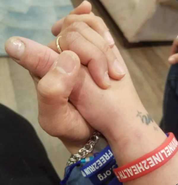 Holding hands