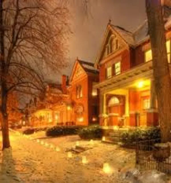 Houses in the snow