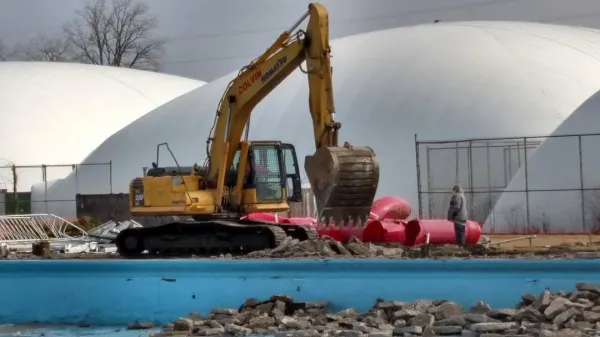 Demolition at site