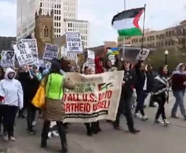 People marching