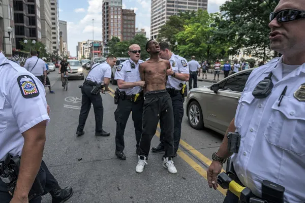 Man being arrested