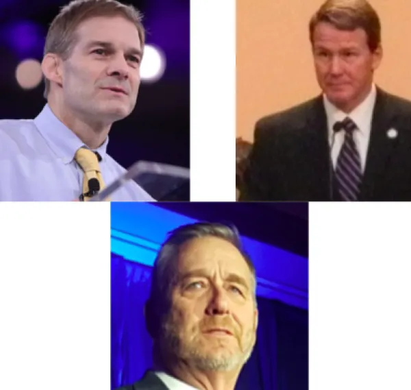 Three white men