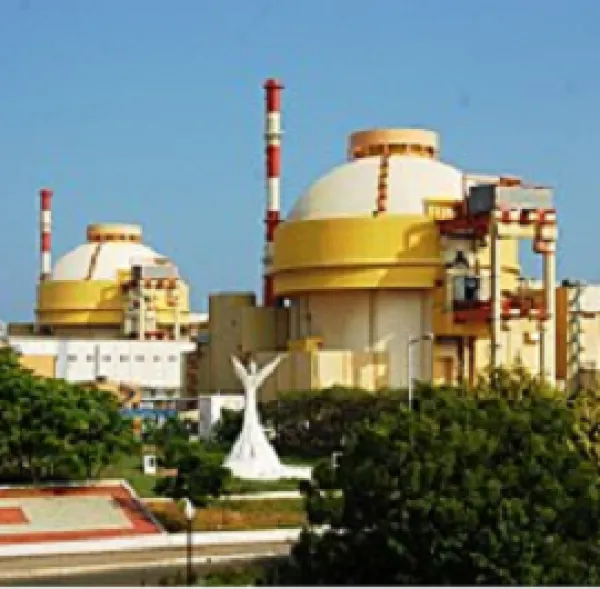 Strange round topped factory looking buildings
