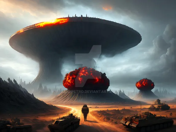 Nuclear War: CC image. credit Luigi Petro at Deviant Art.