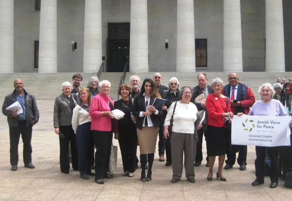 On May 3 citizens from across the state gathered at the Ohio Capitol to testify against HB 476, bipartisan legislation that would block state contracts for those who support Boycott, Divestment, and Sanctions (BDS) against the state of Israel. On May 3 citizens from across the state gathered at the Ohio Capitol to testify against HB 476, bipartisan legislation that would block state contracts for those who support Boycott, Divestment, and Sanctions (BDS) against the state of Israel.