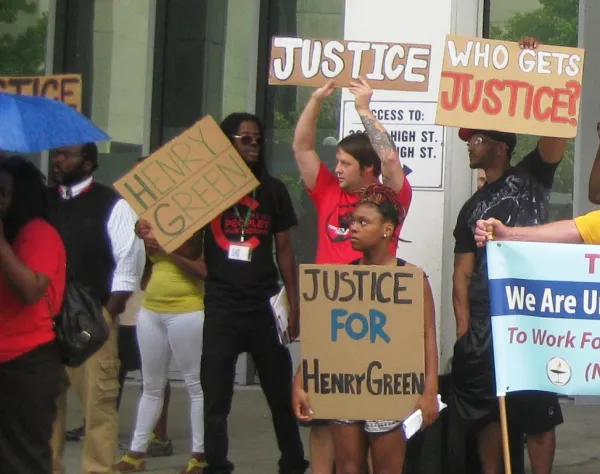 On June 15 protesters demanded an independent investigation of the killing of Henry Green, a 23-year-old black man, at the hands of Columbus police. On June 15 protesters demanded an independent investigation of the killing of Henry Green, a 23-year-old black man, at the hands of Columbus police.