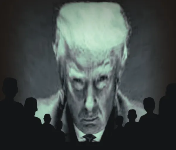 Trump with a big head